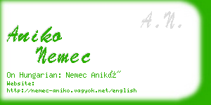 aniko nemec business card